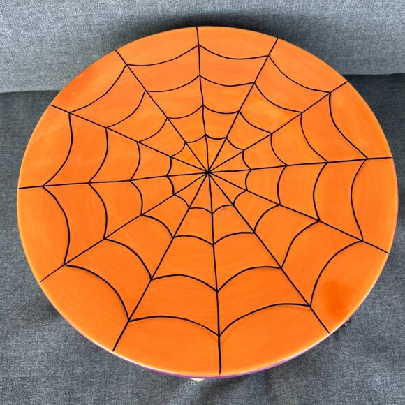 Dept 56 Patience Brewster witch feet Halloween spooky cake plate stand decor - Picture 3 of 15